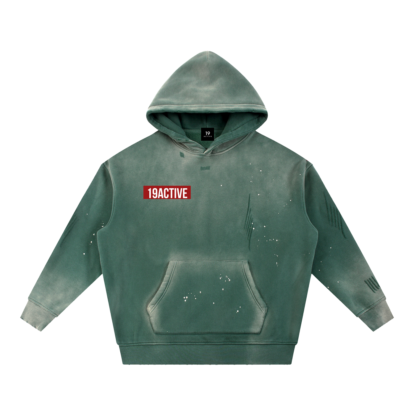SUDADERA CON CAPUCHA OVERSIZE EFECTO VINTAGE